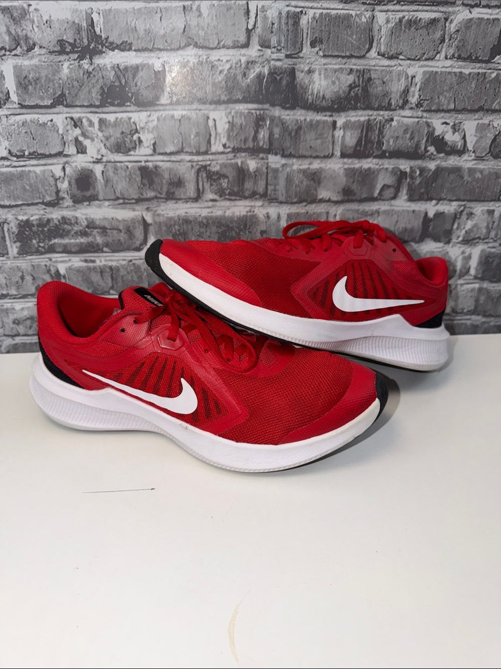 Nike Red and White Running Sneakers